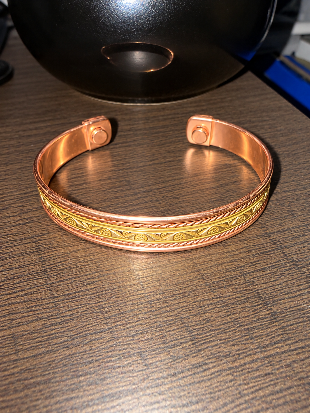 Copper adjustable bangle